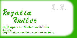rozalia nadler business card